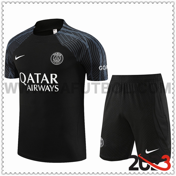 Camiseta Entrenamiento + Cortos PSG Negro 2023 2024 -02