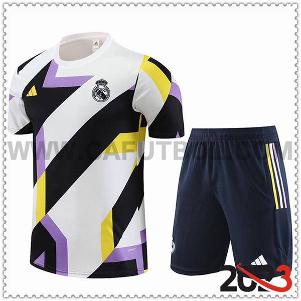 Camiseta Entrenamiento + Cortos Real Madrid Negro/Blanco 2023 2024