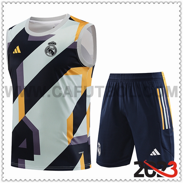 Camiseta Entrenamiento sin mangas + Cortos Real Madrid Verde 2023 2024 -03