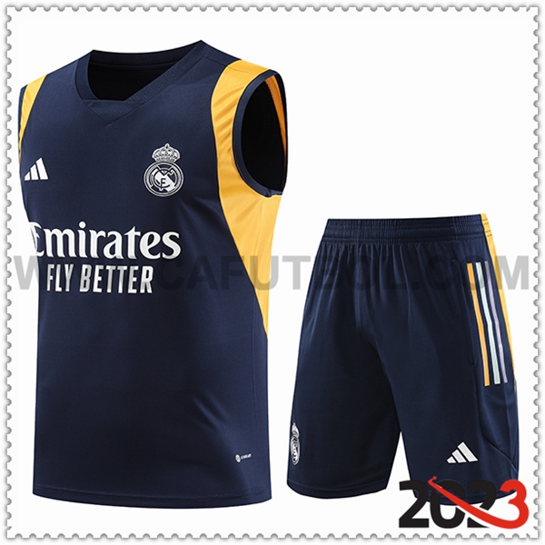 Camiseta Entrenamiento sin mangas + Cortos Real Madrid Azul marino 2023 2024