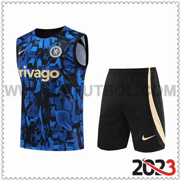 Camiseta Entrenamiento sin mangas + Cortos FC Chelsea Azul 2023 2024