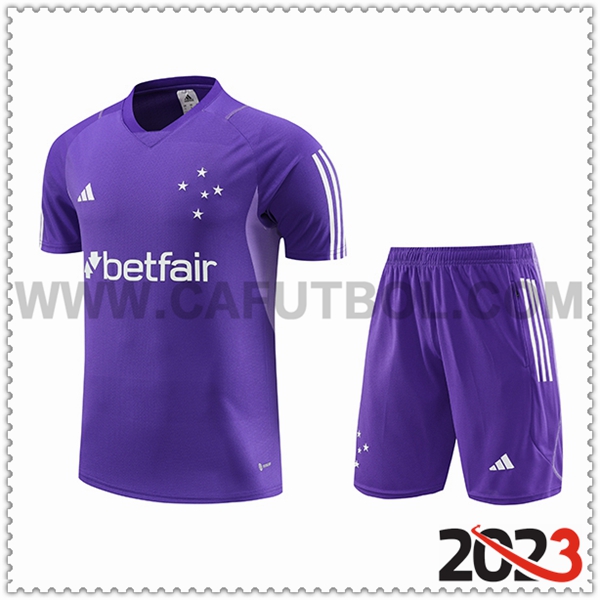 Camiseta Entrenamiento + Cortos Cruzeiro Violeta 2023 2024 -02