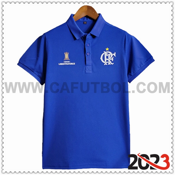 Camiseta Polo Flamengo Azul 2023 2024