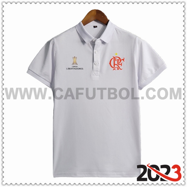 Camiseta Polo Flamengo Blanco 2023 2024 -02