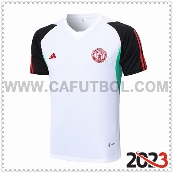 Camiseta Entrenamiento Manchester United Blanco 2023 2024 -02