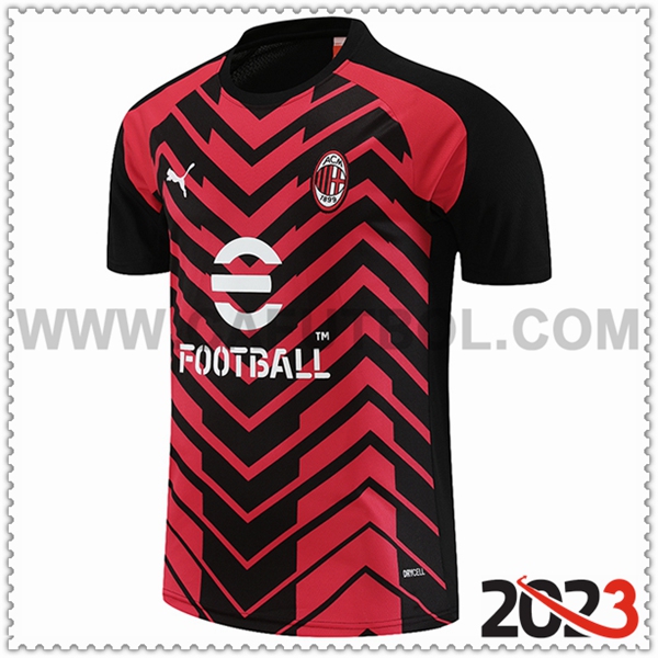 Camiseta Entrenamiento AC Milan Rojo/Negro 2023 2024