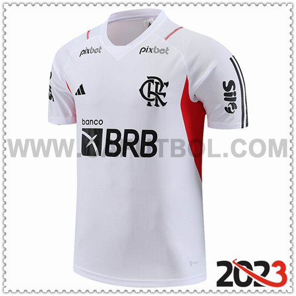 Camiseta Entrenamiento Flamengo Blanco 2023 2024 -03