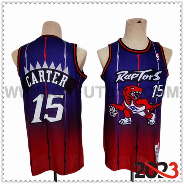 Camisetas Toronto Raptors (CARTER #15) 2023/24 Violeta/Rojo