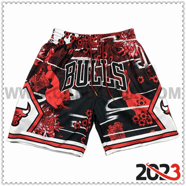 Cortos NBA Chicago Bulls 2023/24 Negro/Rojo