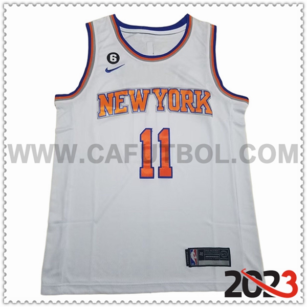 Camisetas New York Knicks (MarrónSON #11) 2023/24 Blanco -02