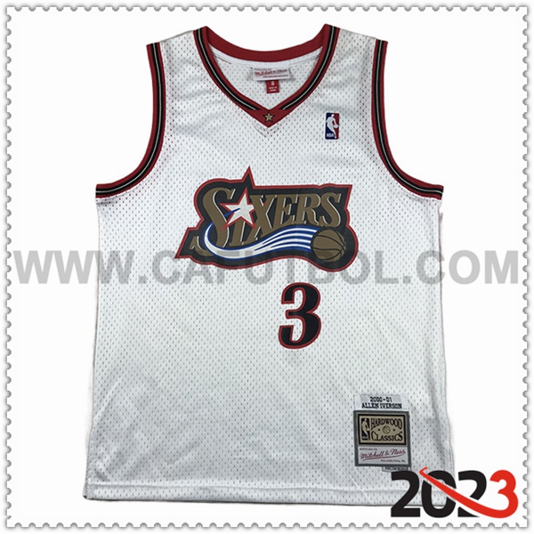 Camisetas Philadelphia 76ers (IVERSON #3) 2023/24 Blanco