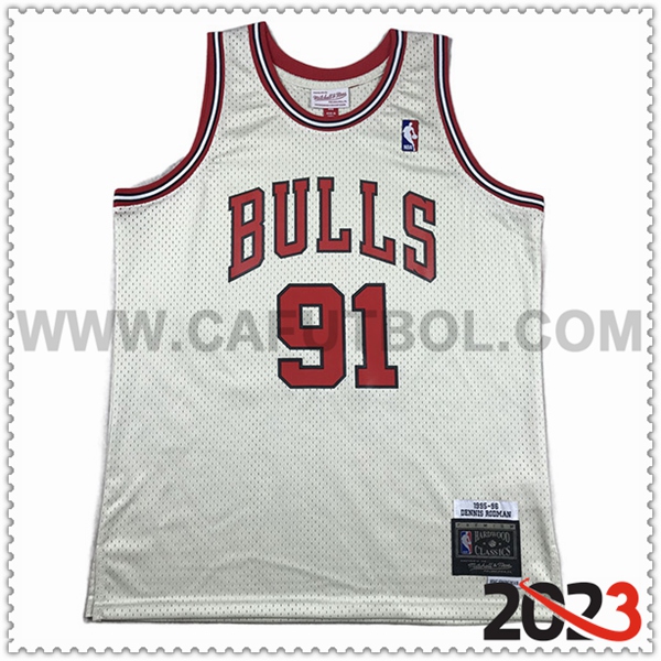 Camisetas Chicago Bulls (RODMAN #91) 2023/24 Blanco -02