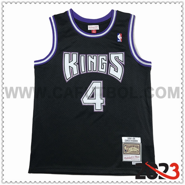 Camisetas Sacramento Kings (WEBBER #4) 2023/24 Negro