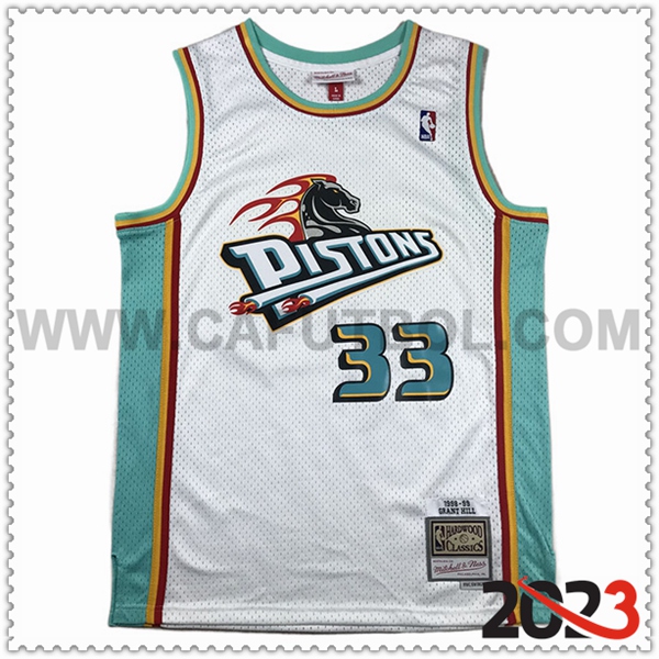 Camisetas Detroit Pistons (HILL #33) 2023/24 Blanco