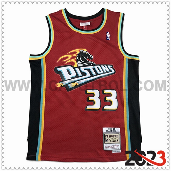 Camisetas Detroit Pistons (HILL #33) 2023/24 Rojo