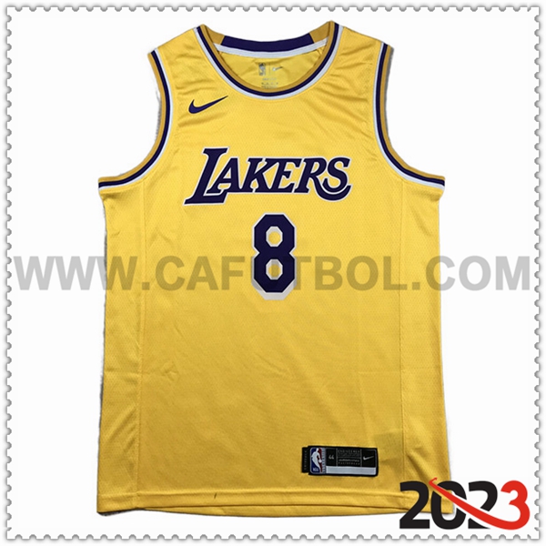 Camisetas Los Angeles Lakers (BRYANT #8) 2023/24 Amarillo -02