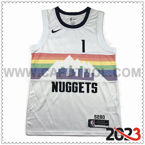 Camisetas Denver Nuggets (PORTER JR. #1) 2023/24 Blanco -02