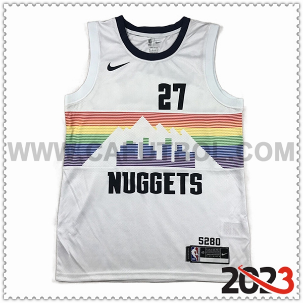 Camisetas Denver Nuggets (MURRAY #27) 2023/24 Blanco -02