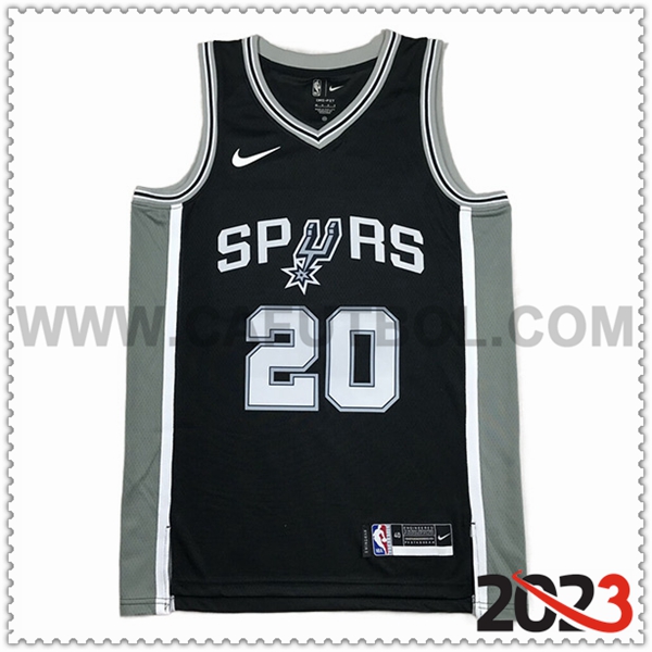 Camisetas San Antonio Spurs (GINOBILI #20) 2023/24 Negro