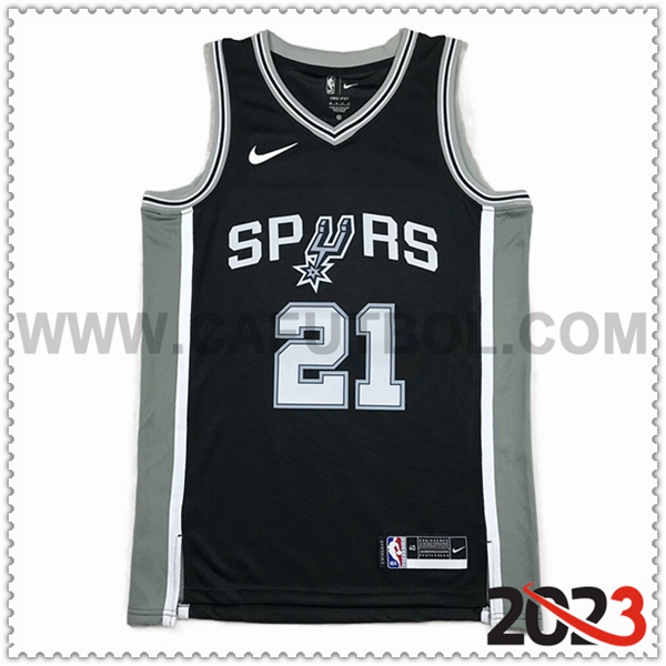 Camisetas San Antonio Spurs (DUNCAN #21) 2023/24 Negro -02