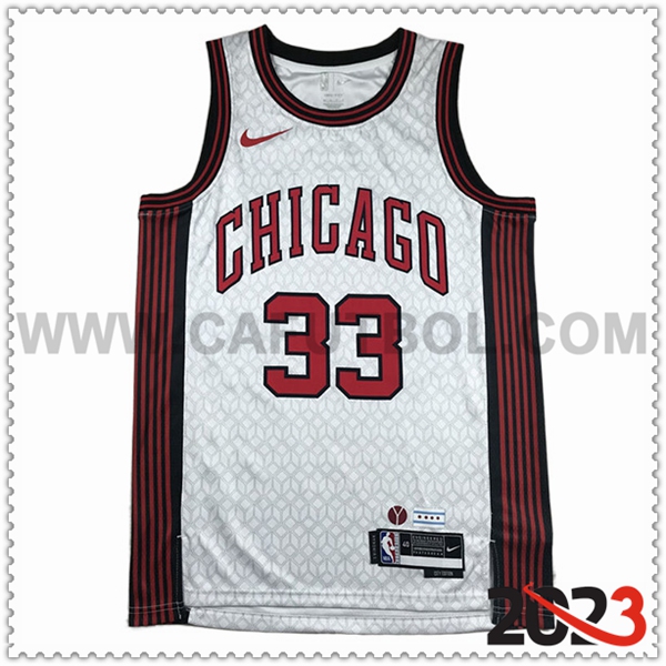 Camisetas Chicago Bulls (PIPPEN #33) 2023/24 Blanco -02