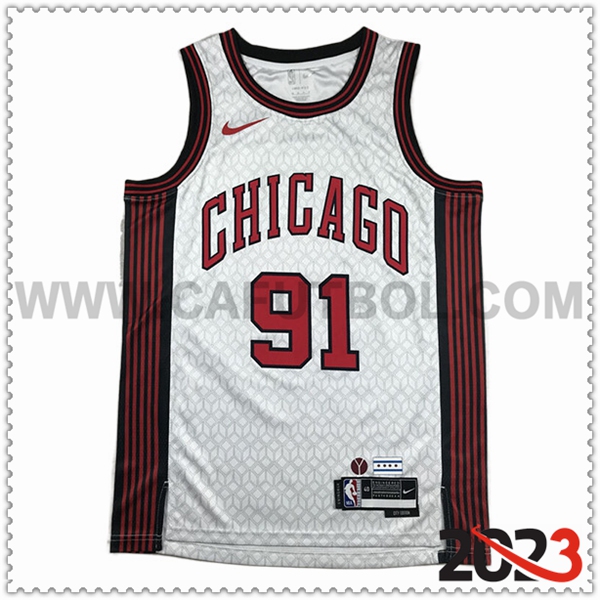 Camisetas Chicago Bulls (ROOMAN #91) 2023/24 Blanco