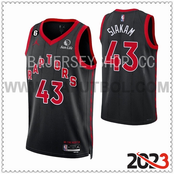 Camisetas Toronto Raptors (SIAKAM #43) 2023/24 Negro