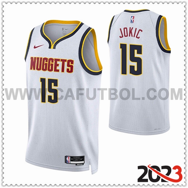 Camisetas Denver Nuggets (JOKIC #15) 2023/24 Blanco -06