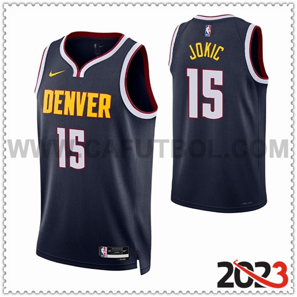 Camisetas Denver Nuggets (JOKIC #15) 2023/24 Azul marino -02