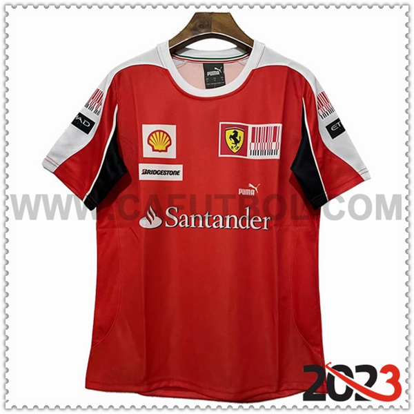 Camiseta de manga corta F1 Scuderia Ferrari Team Retro Rojo 2023