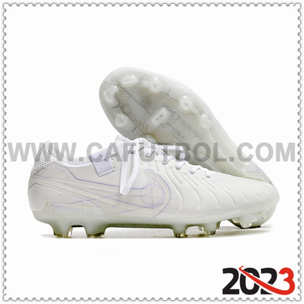 Nike Zapatos de Futbol Tiempo Legend X Elite FG Blanco