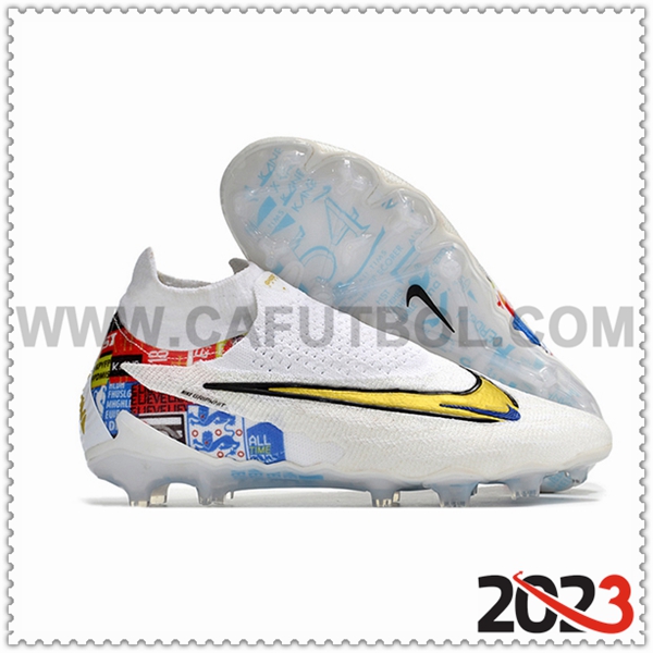 Nike Zapatos de Futbol Phantom GX Elite DF Link FG Blanco -02