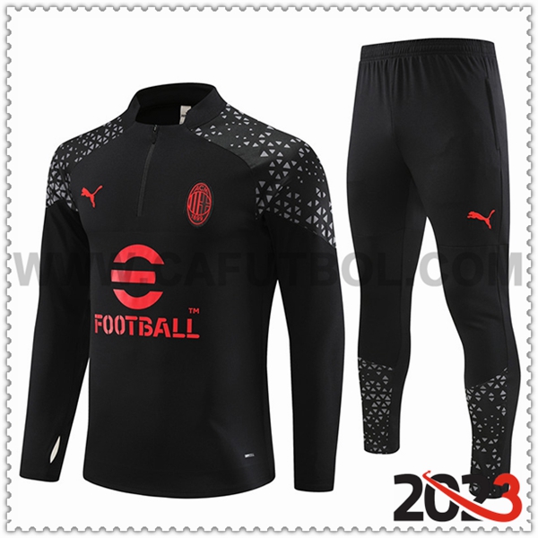 Chandal Futbol AC Milan Negro 2023 2024 -02