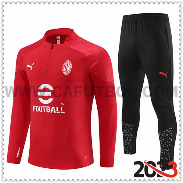 Chandal Futbol AC Milan Rojo 2023 2024 -02