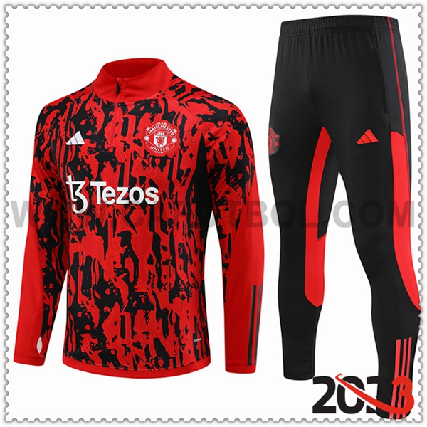 Chandal Futbol Manchester United Rojo/Negro 2023 2024