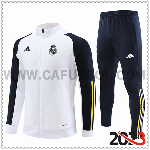 Chaqueta Chandal Futbol Real Madrid Blanco 2023 2024 -02