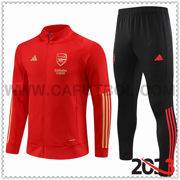 Chaqueta Chandal Futbol Arsenal Rojo 2023 2024