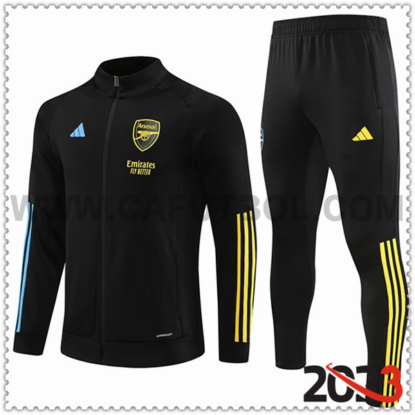 Chaqueta Chandal Futbol Arsenal Negro 2023 2024 -02