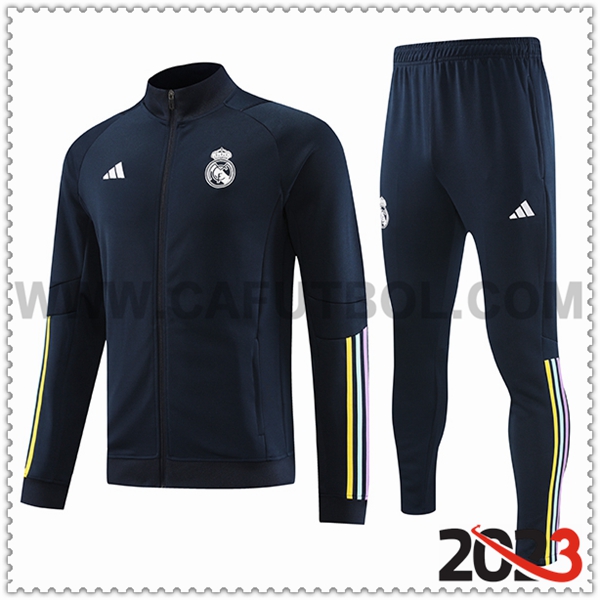 Chaqueta Chandal Futbol Real Madrid Azul Claro 2023 2024