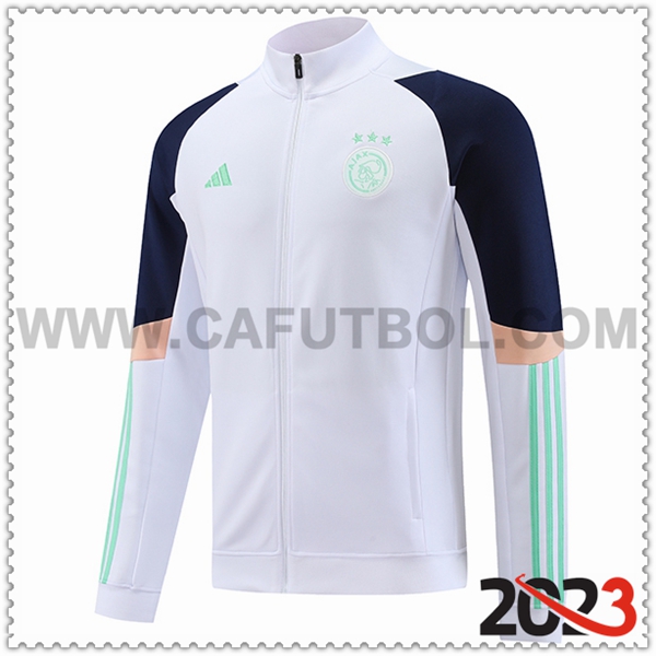 Chaquetas Futbol Ajax Blanco 2023 2024