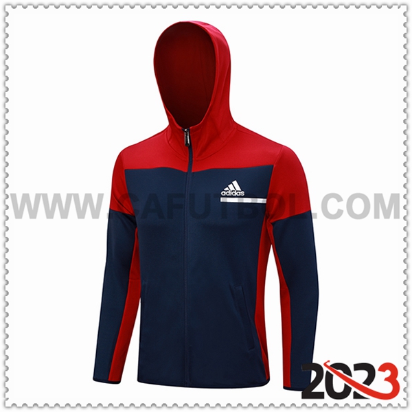 Chaqueta Con Capucha Adidas Azul/Rojo 2023 2024