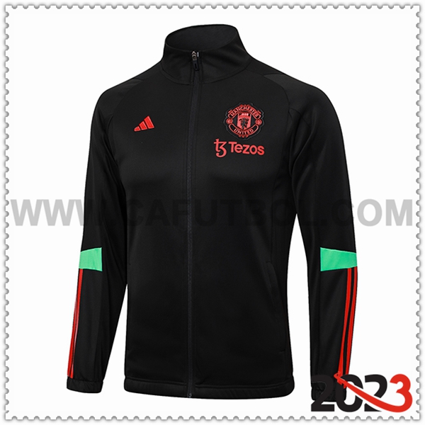 Chaquetas Futbol Manchester United Negro 2023 2024