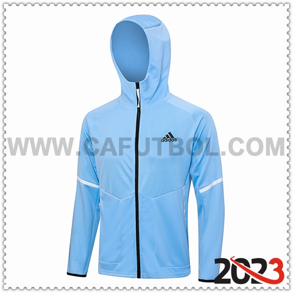 Chaqueta Con Capucha Adidas Azul Claro 2023 2024