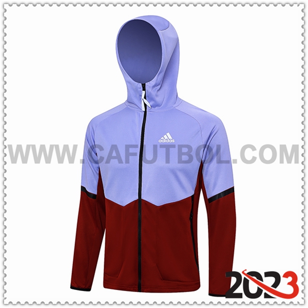 Chaqueta Con Capucha Adidas Violeta/Rojo 2023 2024