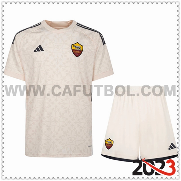 Segunda Equipacion del AS Roma Ninos 2023 2024