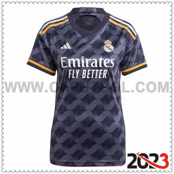 Segunda Camiseta Futbol Real Madrid Mujer 2023 2024