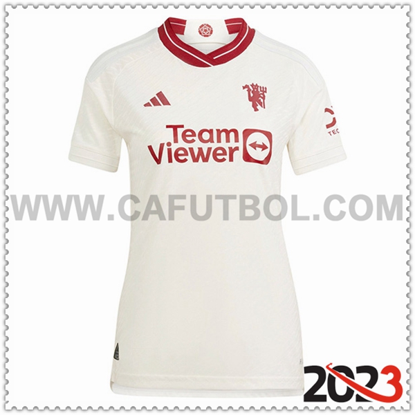 Tercera Camiseta Futbol Manchester United Mujer 2023 2024