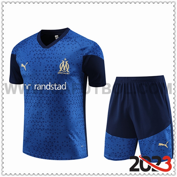 Camiseta Entrenamiento + Cortos Marsella Azul 2023 2024