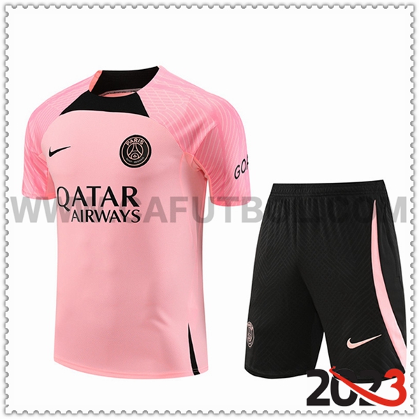 Camiseta Entrenamiento + Cortos PSG Rosa 2023 2024