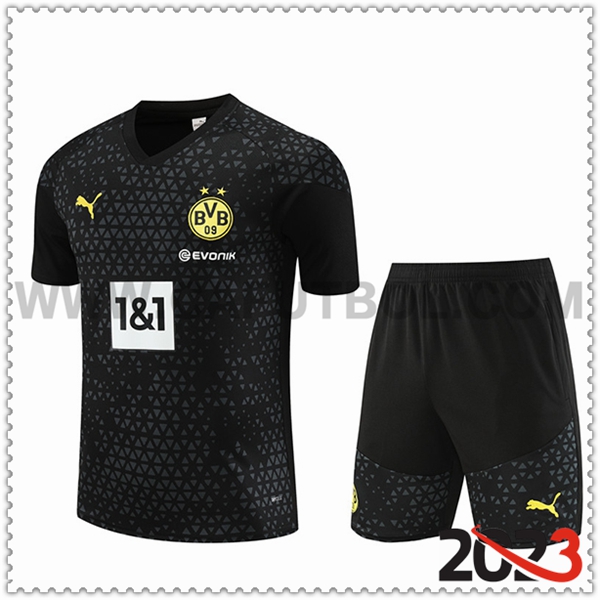 Camiseta Entrenamiento + Cortos Dortmund Negro 2023 2024 -02